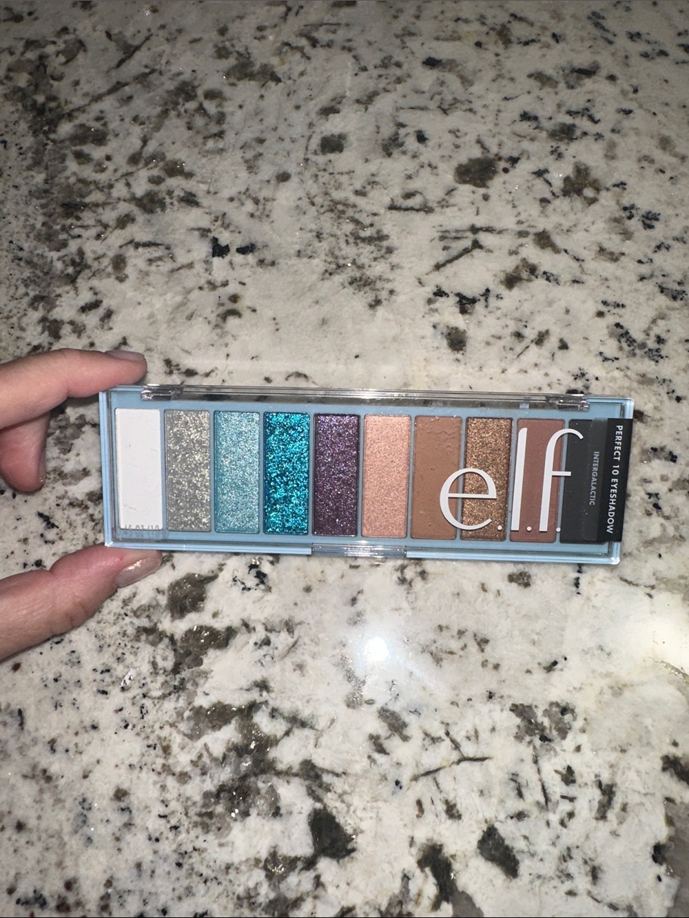 ELF Eyeshadow Palette - White, Silver, Teal, Blue, Purple & Brown Tones